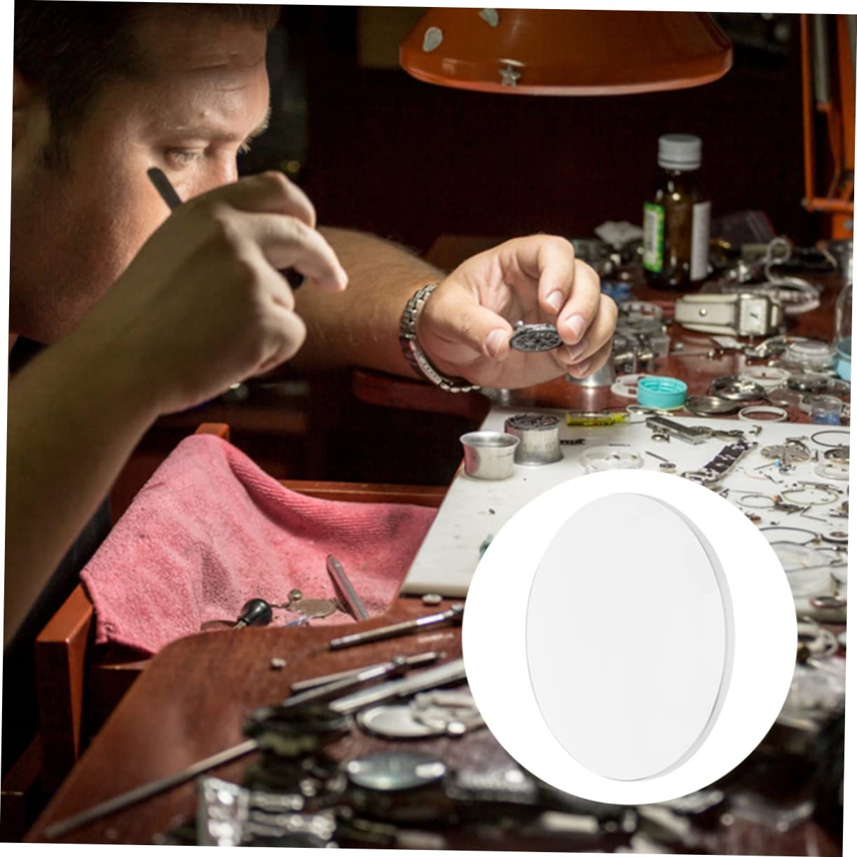PACKOVE Lente De Reloj Ver Lente Transparente Ver Lente Plana Reloj Inteligente Lente De Reemplazo De Reloj De Pulsera Ver Piezas De Repuesto Lente Redonda Cristal De