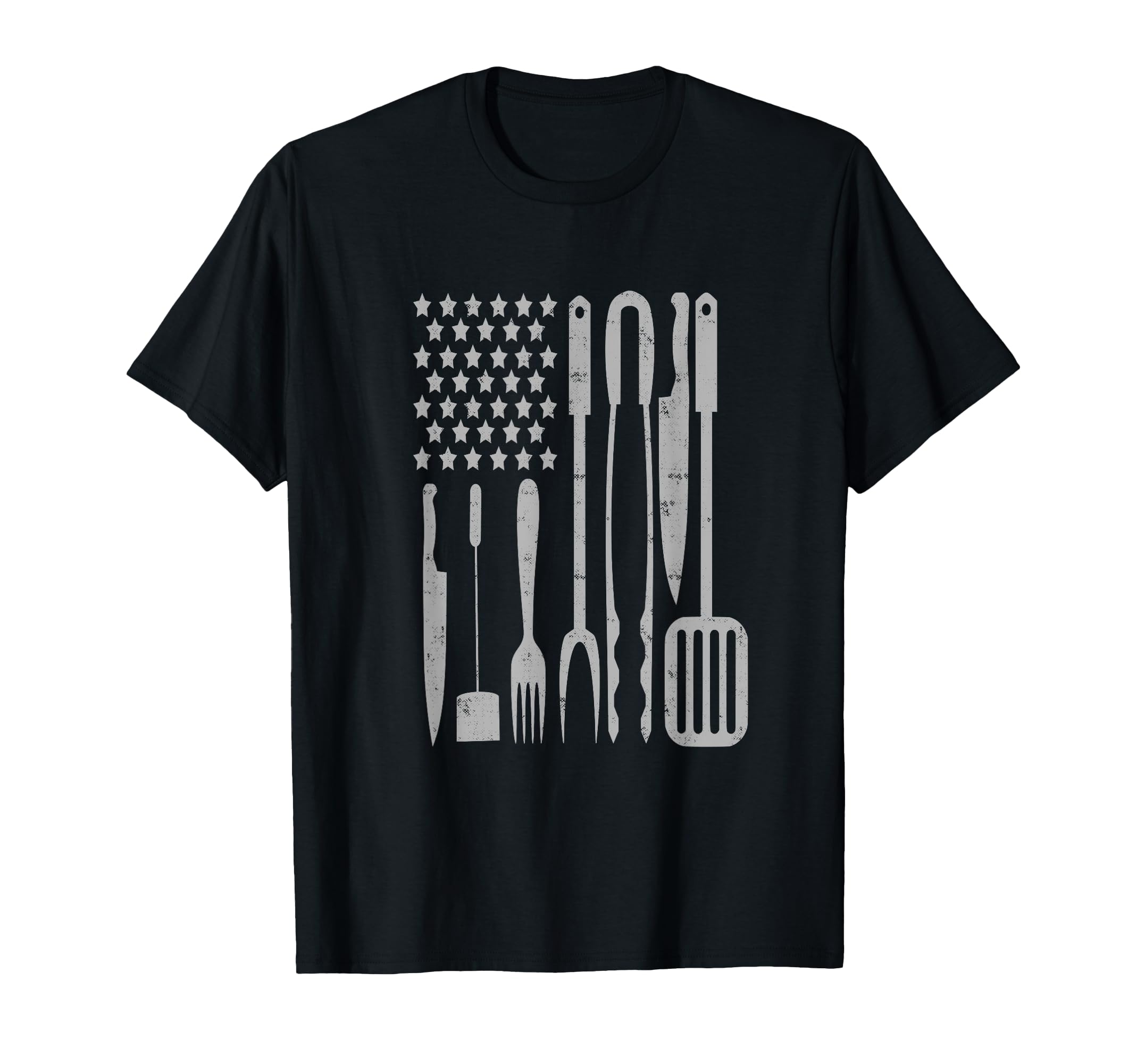 BBQ Grilling Barbecue American Flag USA America 4th Of July T-Shirt for Women Men