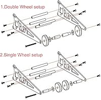 Vista 4 de Kit de barra trasera ajustable de aleación para rueda trasera para 1/10 RC Slash 2WD Rustler Bandit
