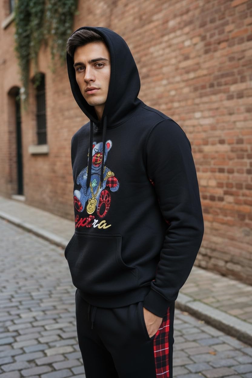 SCREENSHOTBRAND Mens Hip Hop Premium Slim Fit Track Pants - Athletic Jogger Bottom with Side Taping