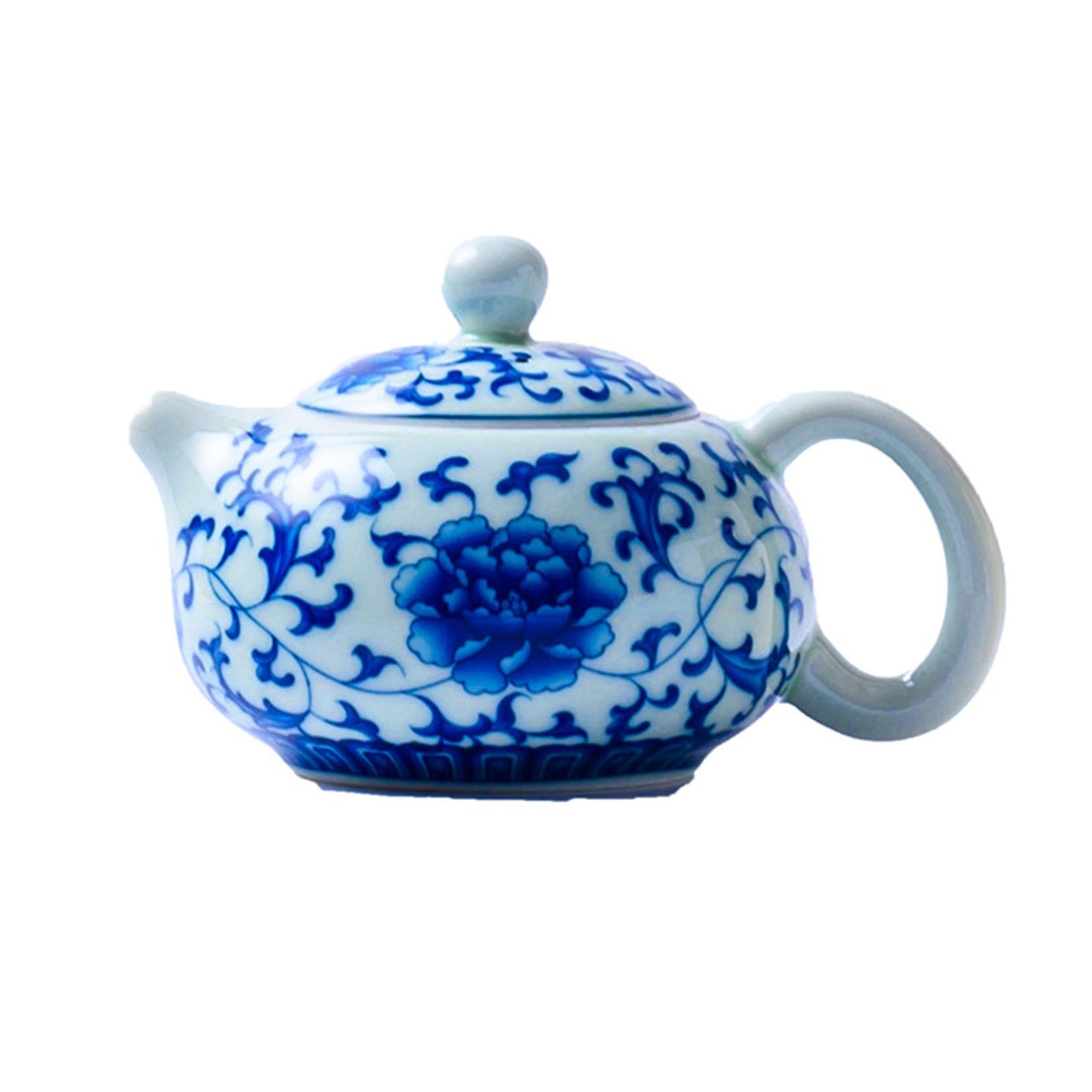 Ręcznie wykonany ceramiczny dzbanek do herbaty Kungfu, chiński ręcznie malowany niebieski i biały porcelana mały dzbanek do herbaty mini herbata produkcja gospodarstwa domowego Kung Fu zestaw A
