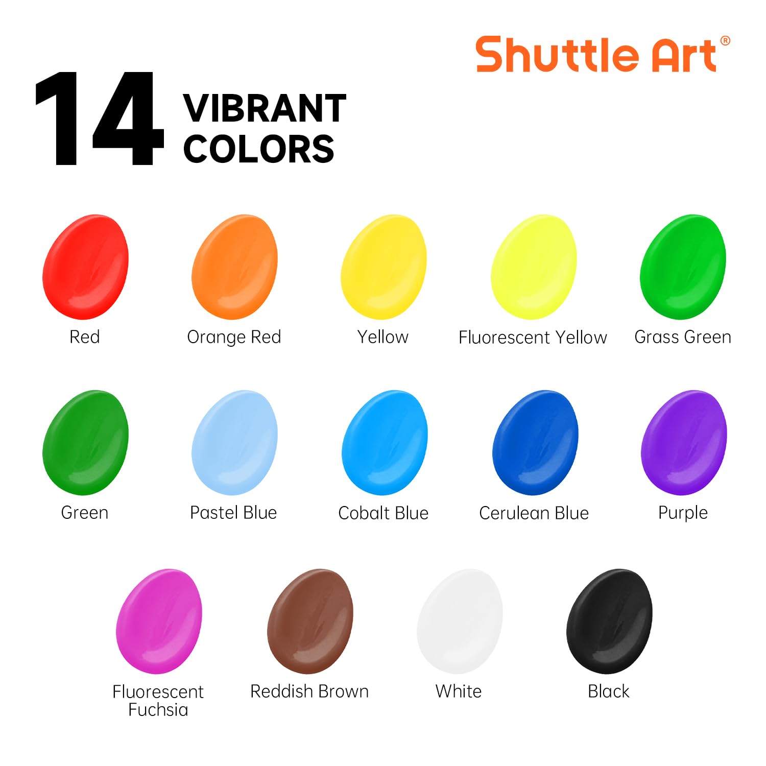 Shuttle Art Set di 14 colori lavabili