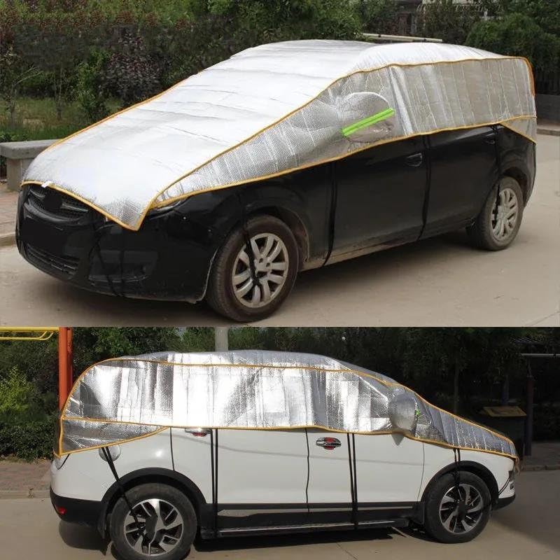 Telo Copriauto Mezza Impermeabile - 390x230 Cm, Oxford Con Velluto, 8 Ganci | Anti UV, Neve, Vento - Foto 9