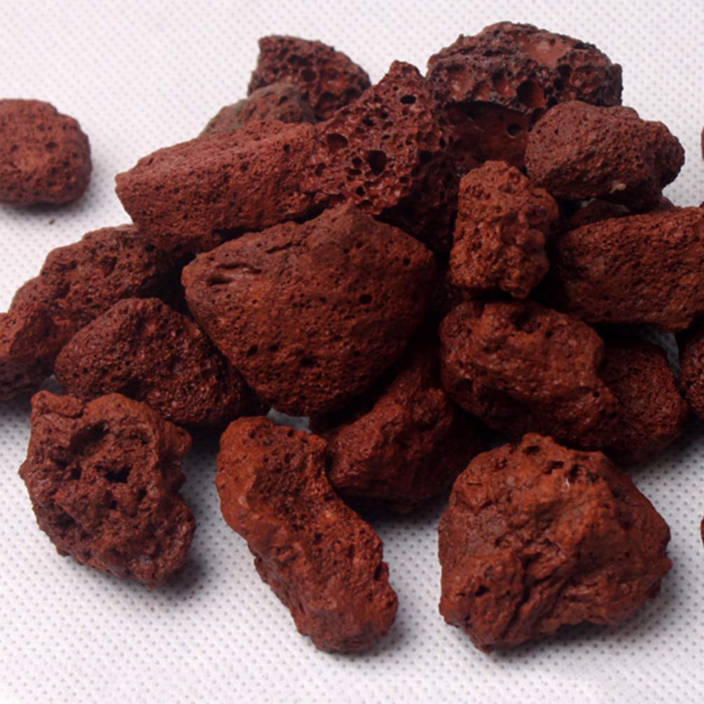 VILLCASE Rocce Vulcaniche per Acquari 2.4 Pollici Pietra Lavica 450G Materiale Filtrante Decorativo per Serbatoio di Pesce Acqua E Marina