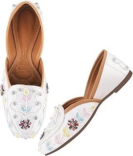 tryme Trending Stylish Glamour Ethnic Jutti Comfortable Flat Fancy Bellies for Womens and Girls image 1