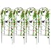 Amagabeli 60" x 18" Rustproof Black Iron Butterfly Garden Trellis for Climbing Plants Potted Vines Vegetables Vining Flowers Patio Metal Wire Lattices Grid Panels for Ivy Roses Cucumbers Clematis Pots