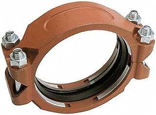 Anvil International 0390007409 Series 7005 Gruvlok Ductile Iron Plain-End Fitting Roughneck Coupling with Grade