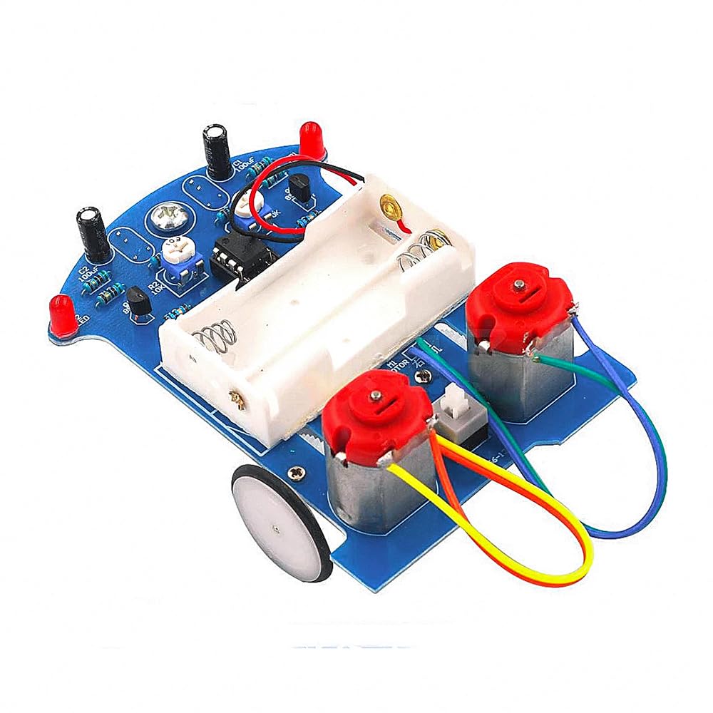 POFET D2-5 Intelligent Tracking Car Kit, Smart Car Soldering Project Kits, for Line Patrol Experimental Teaching DIY Tool - Image 3