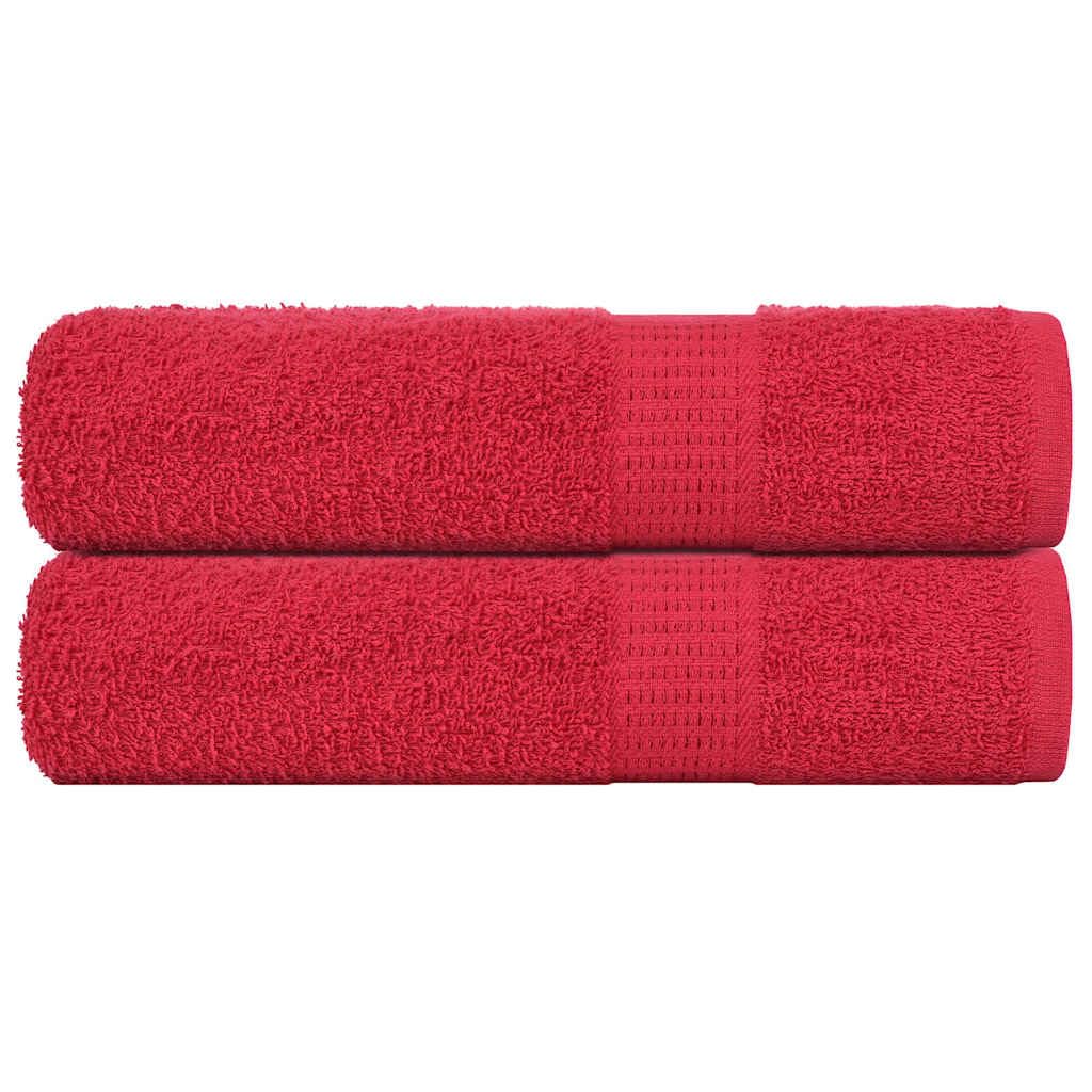Toallas de Ducha FROGN 2 uds Rojo 70x140 cm algodón 360 g/m²