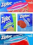 Ziploc Variety Pack – 54 Freezer Quart Bags – 38 Freezer Gallon Bags – 125 Sandwich Bags –...
