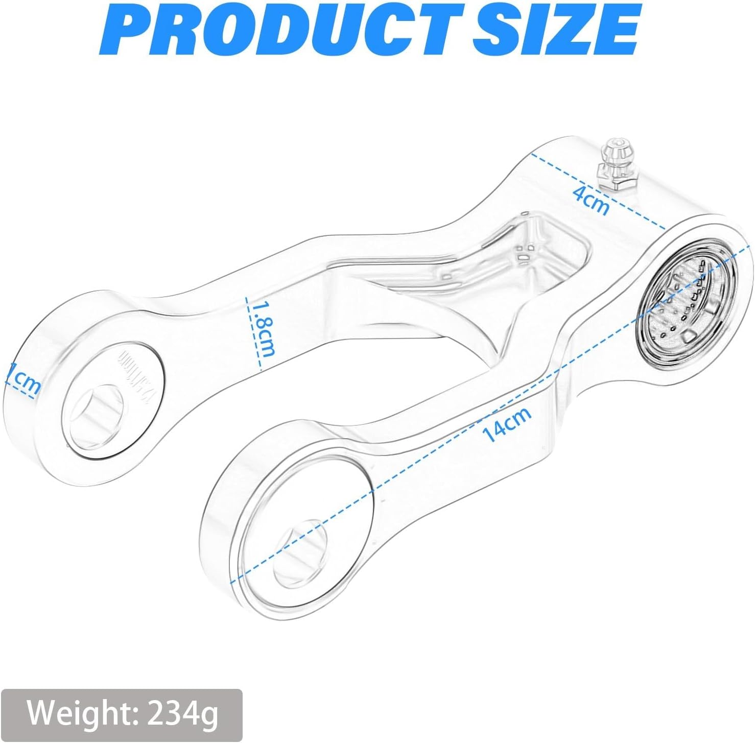 TTR230 Lowering Link Adjustable -0.2-1.2inch Suspension Compatible With TTR 230 2005-2025 CNC Motorcycle Rear Drop Link Lowering Linkage Arm (Silver)