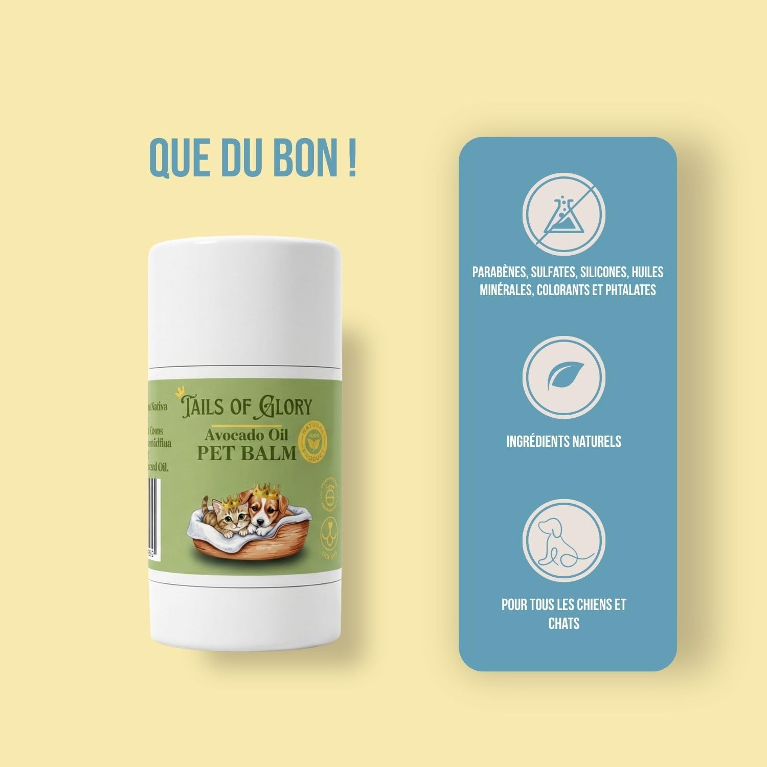 Baume Pattes & Truffe Chien Naturel 30g – Baume Coussinets Chien hydratant, Protection Nez & Coussinets, baume réparateur Pattes Chien & Patte de Chat