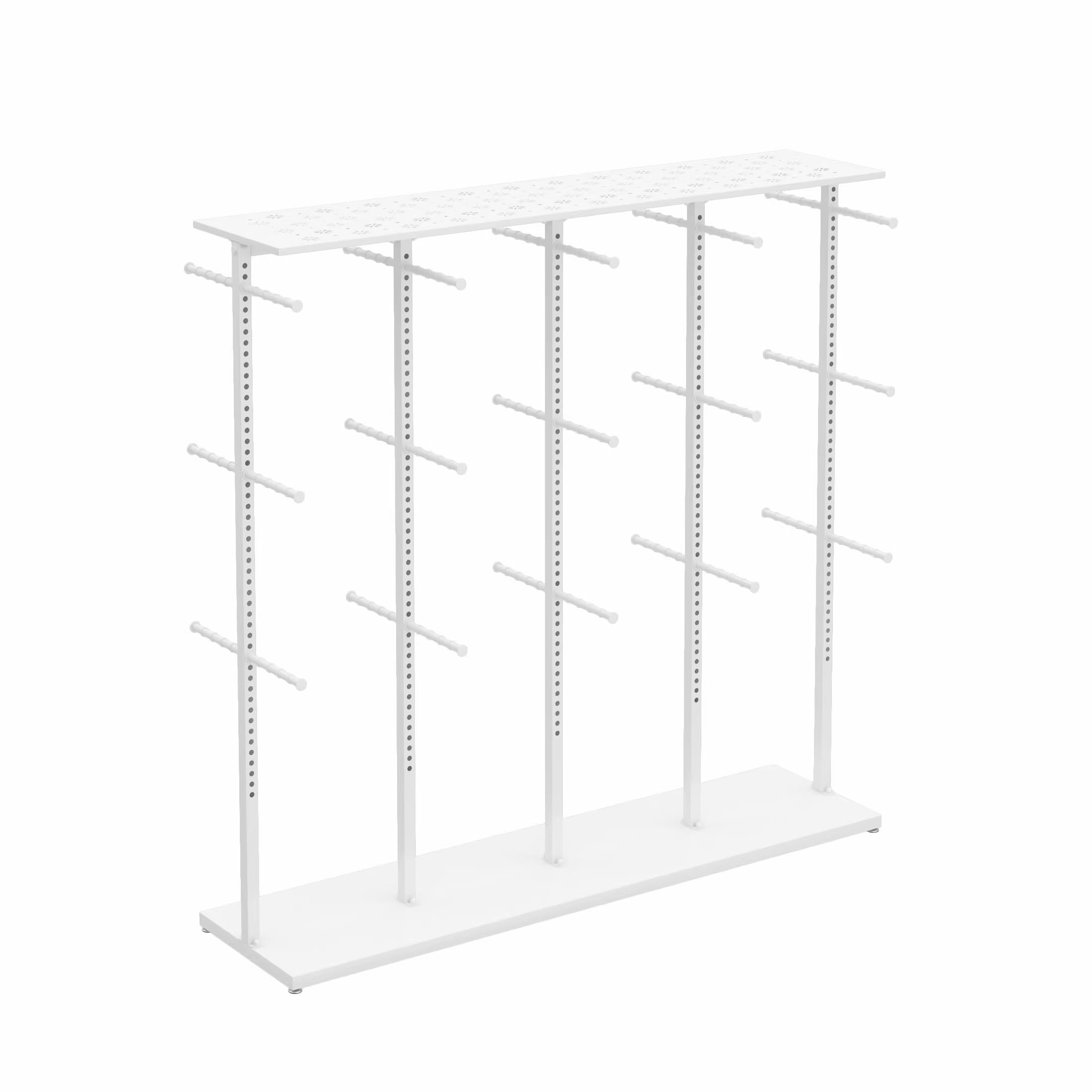 YNBSHGAA Freestanding Lingerie Display Rack, Garment Stand for Retail Boutique, Underwear Storage Shelves for Bra Panties Scarves Socks Organizer,White 1-130X40X130CM