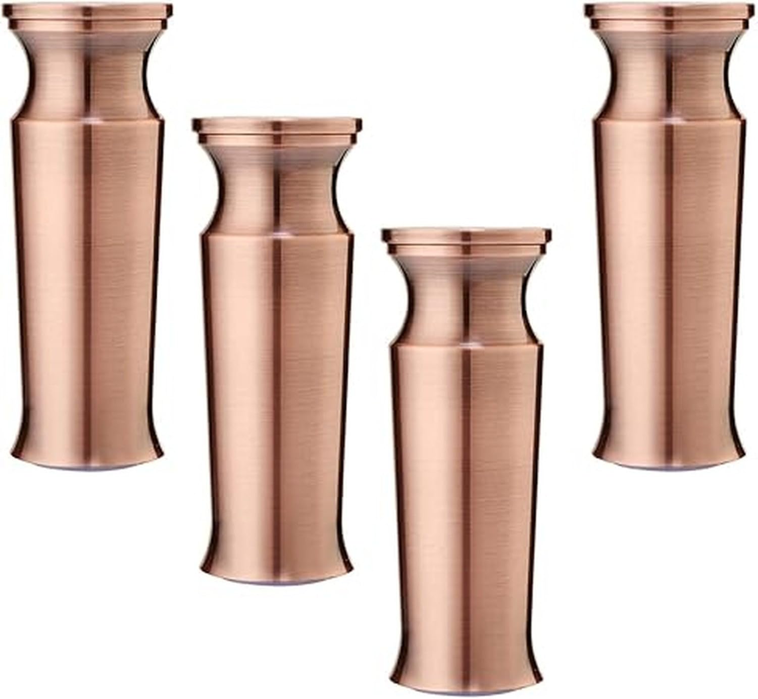 Nóżki meblowe z aluminium regulowane wymienne metalowe wsporniki do sofy szafki stołu 4 sztuki kolor miedziany, 12cm, 12cm