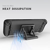 Vista 2 de Base de soporte (actualizada) compatible con Steam Deck, Switch Oled Lite, Logitech G Cloud, base de escritorio antideslizante ajustable de cinco