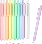 Shuttle Art Stylos à encre de gel décalé rétractables, 15 Stylos d'encre noire, stylos mignons 0.5mm Fine Point Barreau d'esthétique douce pour l'écriture en douceur Journaling Prendre des notes Bureau de l'école Accueil