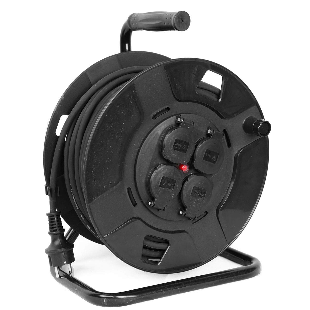 LEX Profi Kabeltrommel 50m Outdoor Ip 44 Stabilen Metallständer
