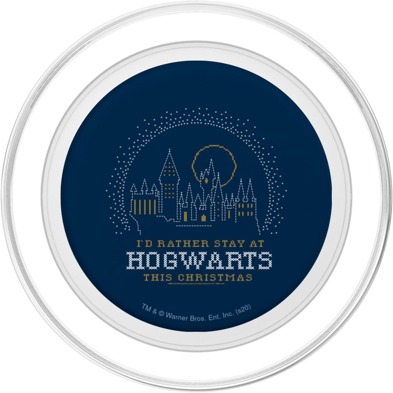 Harry Potter I'd Rather Stay At Hogwarts This Christmas PopSockets MagSafe PopGrip for iPhone