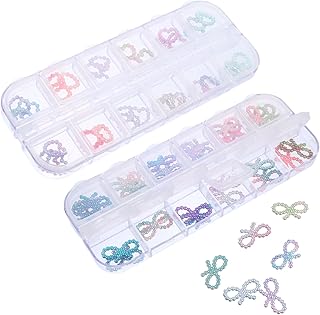 FRCOLOR 2 Caixas De Acessórios De Arte Para Unhas Adesivos De Pérolas Adesivos 3D Adesivos De Unhas Encantos Decorativos Para Unhas Materiais De Arte Para Unhas Decorações Para