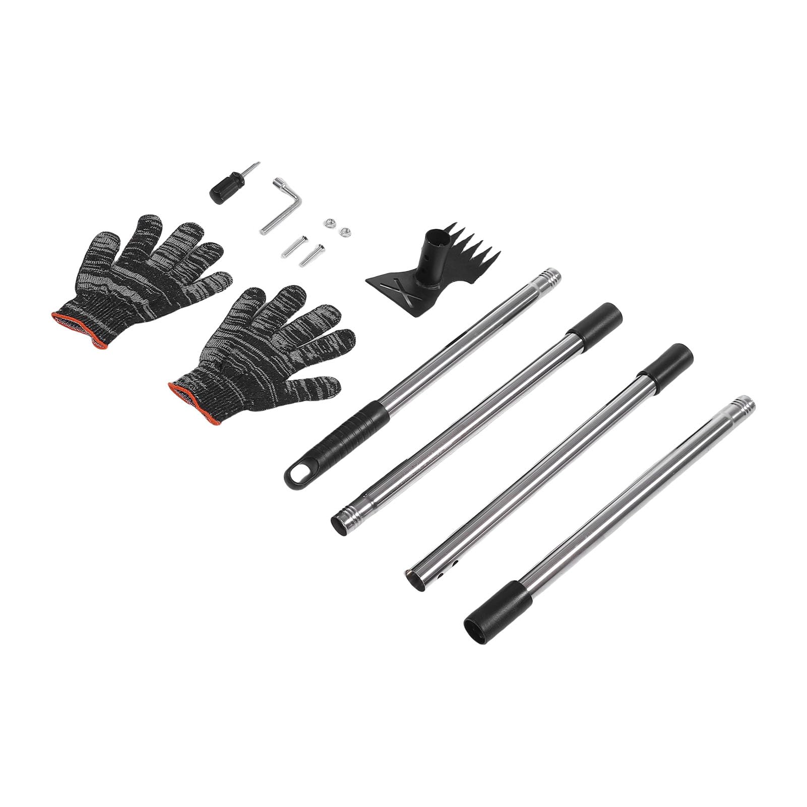 Unkrautstecher mit Langem Griff, 2 In 1 Hand Unkrautrechen, Gartenhacke, Zum Entwurzeln, Unkrautziehen, 60 Zoll Angepasster Unkrautrechen für Hof, Rasen, Garten