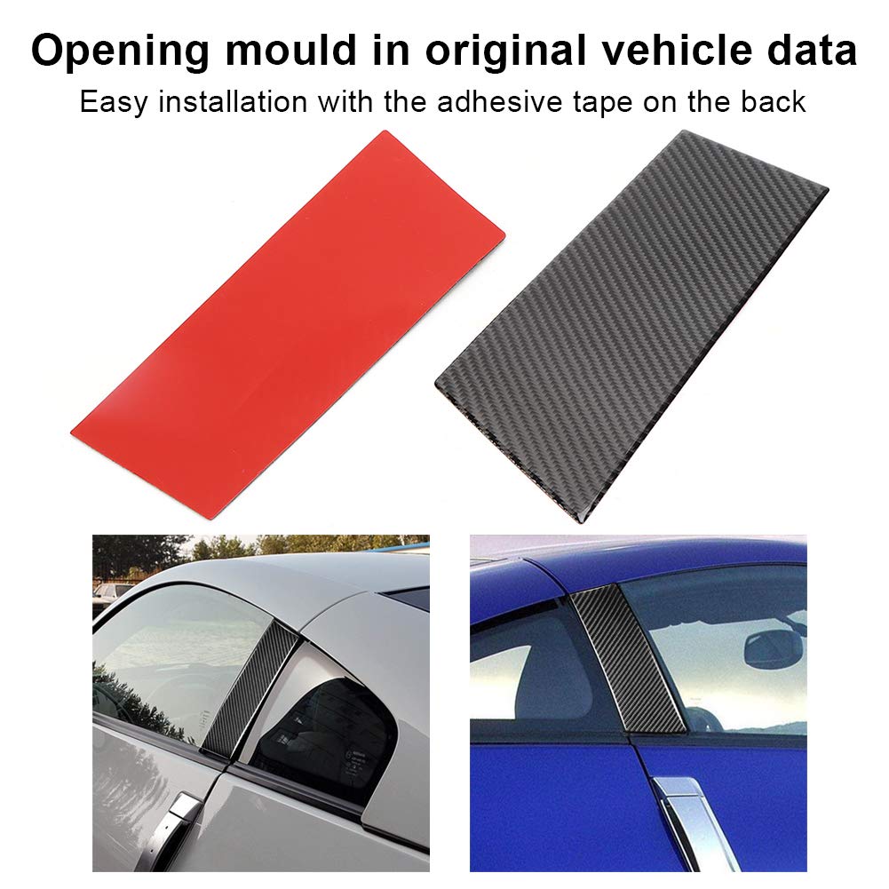 Garniture Pilier De Porte Carbone Pour Nissan 350Z 2003-2008 - 100% Fibre Carbone, Noir Brillant, Neuf