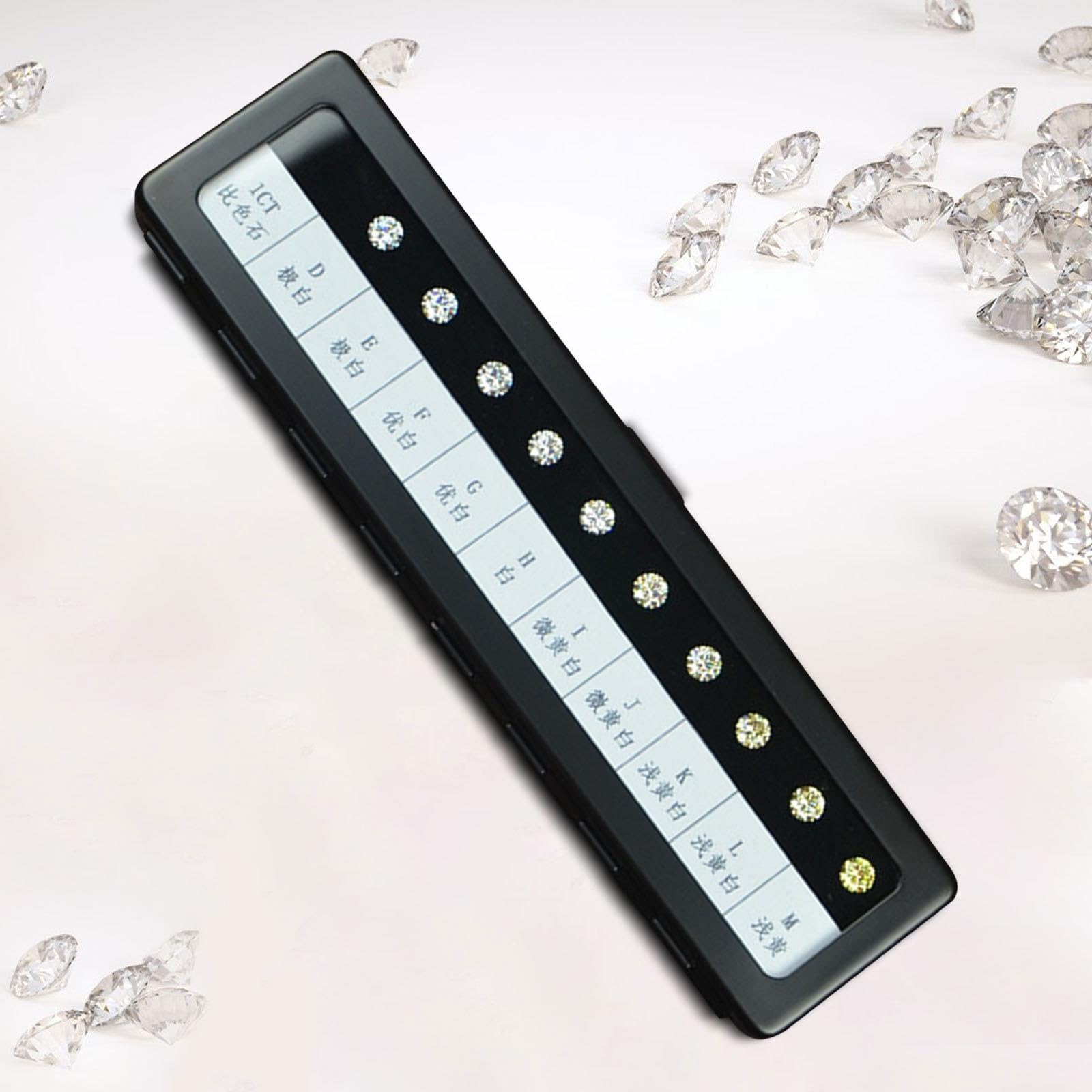 Testeur d'échelle de Couleur de Diamant simulé, Fournitures d'outils pédagogiques, référence de Mesure du Contraste, classement des Pierres de