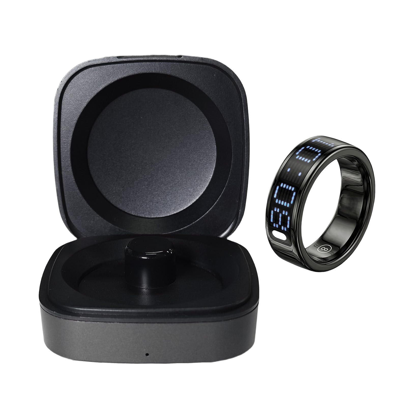 Contatore digitale indossabile con display touch, sincronizzazione dati benessere, custodia di ricarica per preghiera fitness adulti conteggio touch indossabile benessere dati app sincronizzazione