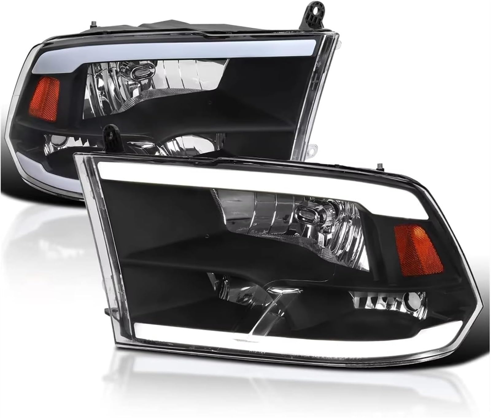 Ensemble de phares pour Dodge Ram 1500 2009-2018 optiques avant Quad Style - 6