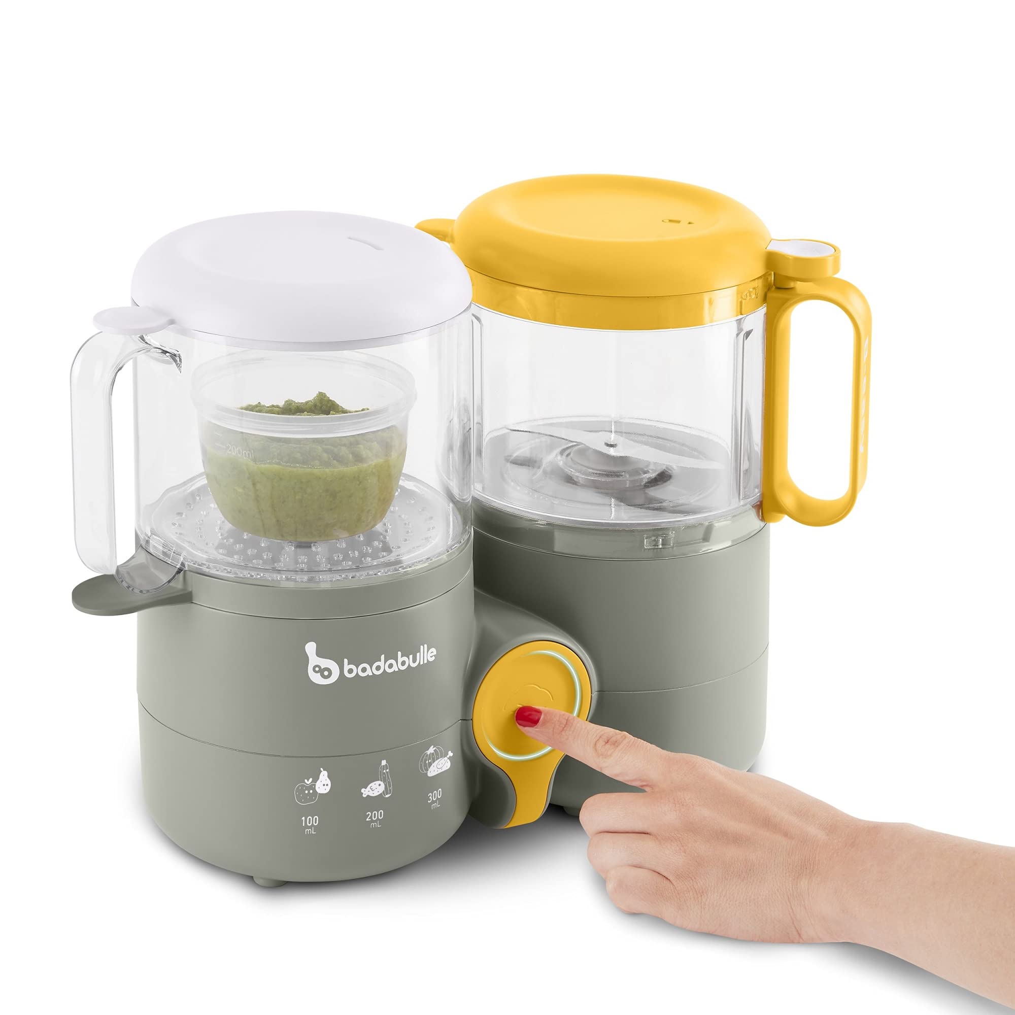 Badabulle B-Easy Robot Culinaire bébé 4 en 1 Cuisson vapeur douce, Mixage, Simple d'utilisation