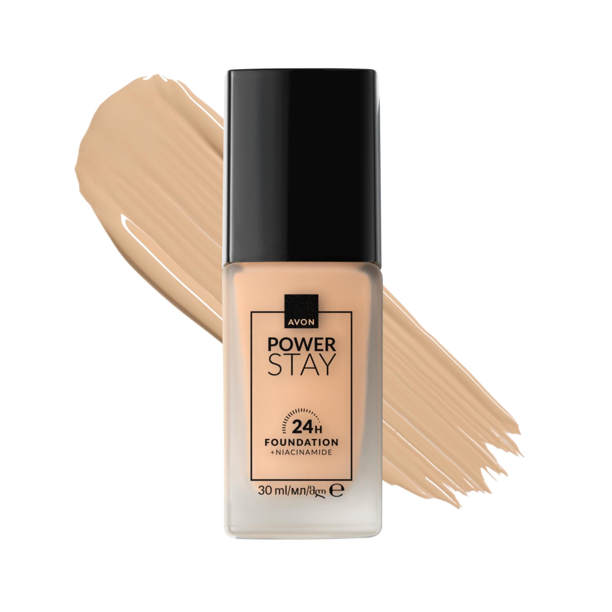 Avon Power Stay 24 Hour Longwear Foundation SPF10, Warm Ivory 125G, Colour Lock Technology, Breathable, Natural-Looking Formula, 35 Shades, Cruelty Free
