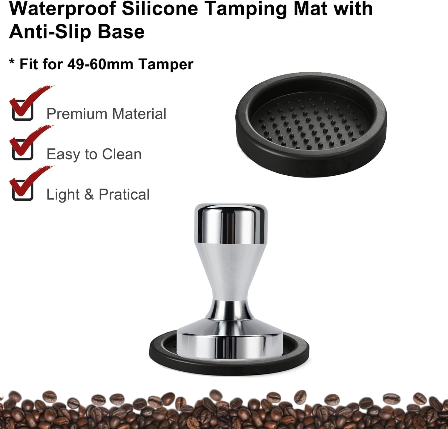 Kit de accesorios de espresso de 51 mm: kit de manipulación de café espresso con manipulador de café de 51 mm, pantalla de disco, embudo dosificador, herramienta WDT, alfombrilla de manipulación, kit