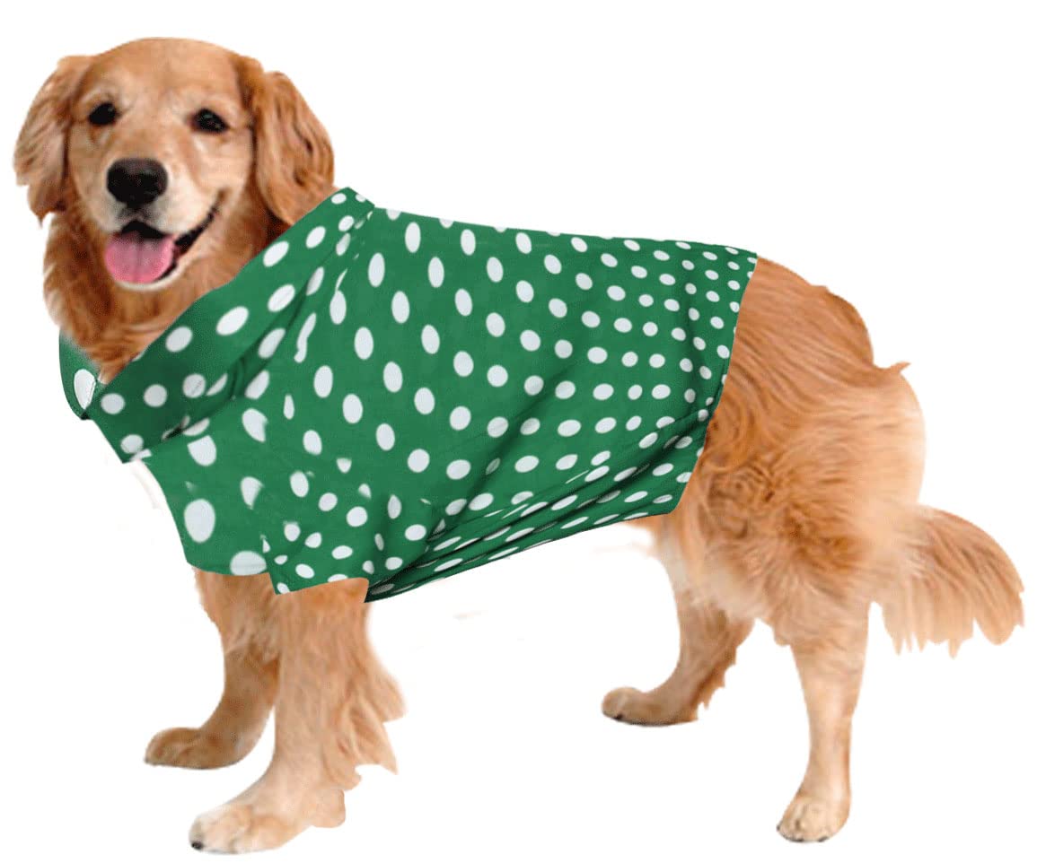 Sage Square Funky Soft Material Dog Shirt | Cool/Funky Print Pet | Soft Light Weight | Comfortable & Breathable Dog Clothing | Trendy Vest Outfit (XXXLarge - 30 inch) (Polka Green) (B0BMKG8CPK) Amazon Price History, Amazon Price Tracker