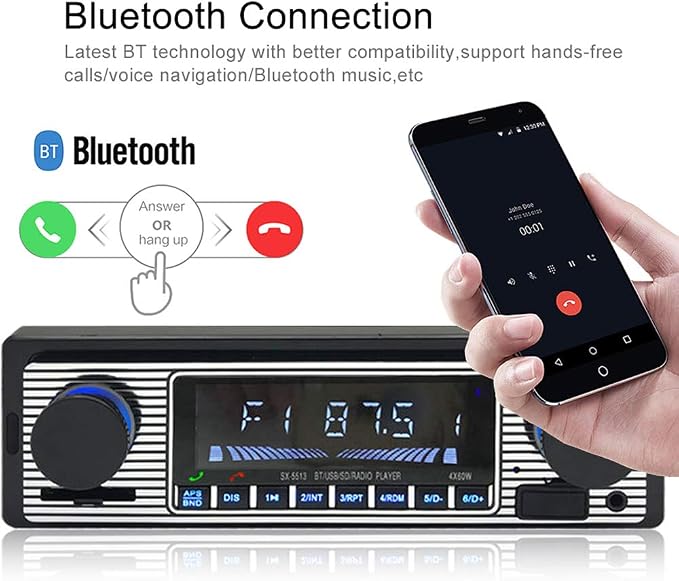 PolarLander Bluetooth Stereo para Auto 12V-24V miniatura 3