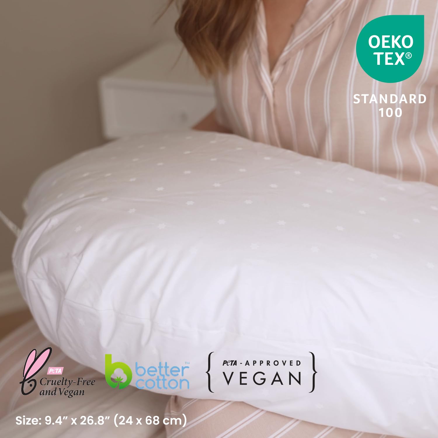FOSSFLAKES Nordic Sleep SideSleeper Pillow – Hypoallergenic