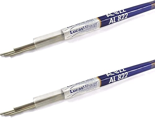 2 paquetes*** Lucas Milhaupt AL 822 Soldadura de aluminio con núcleo de fundente, 4 varillas, aleación de soldadura, 99088 disponible en Yaxa Peru
