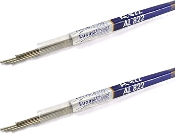 2 PACKAGES*** Lucas Milhaupt AL 822 Flux Cored Aluminum Solder, 4 Rods, Brazing Alloy, 99088