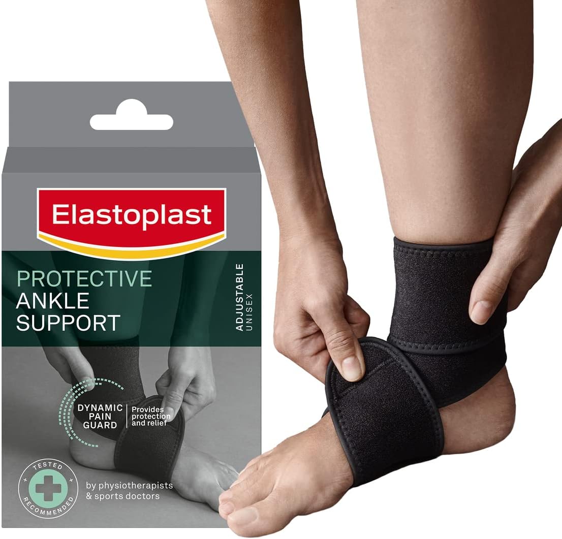 Elastoplast Protective Adjustable Ankle Support, Supportive Ankle Brace with Dynamic Pain Guard Protects Weak or Injured Ankles, Ankle Compression Fits Left or Right Ankle, Class 1 Medical Device