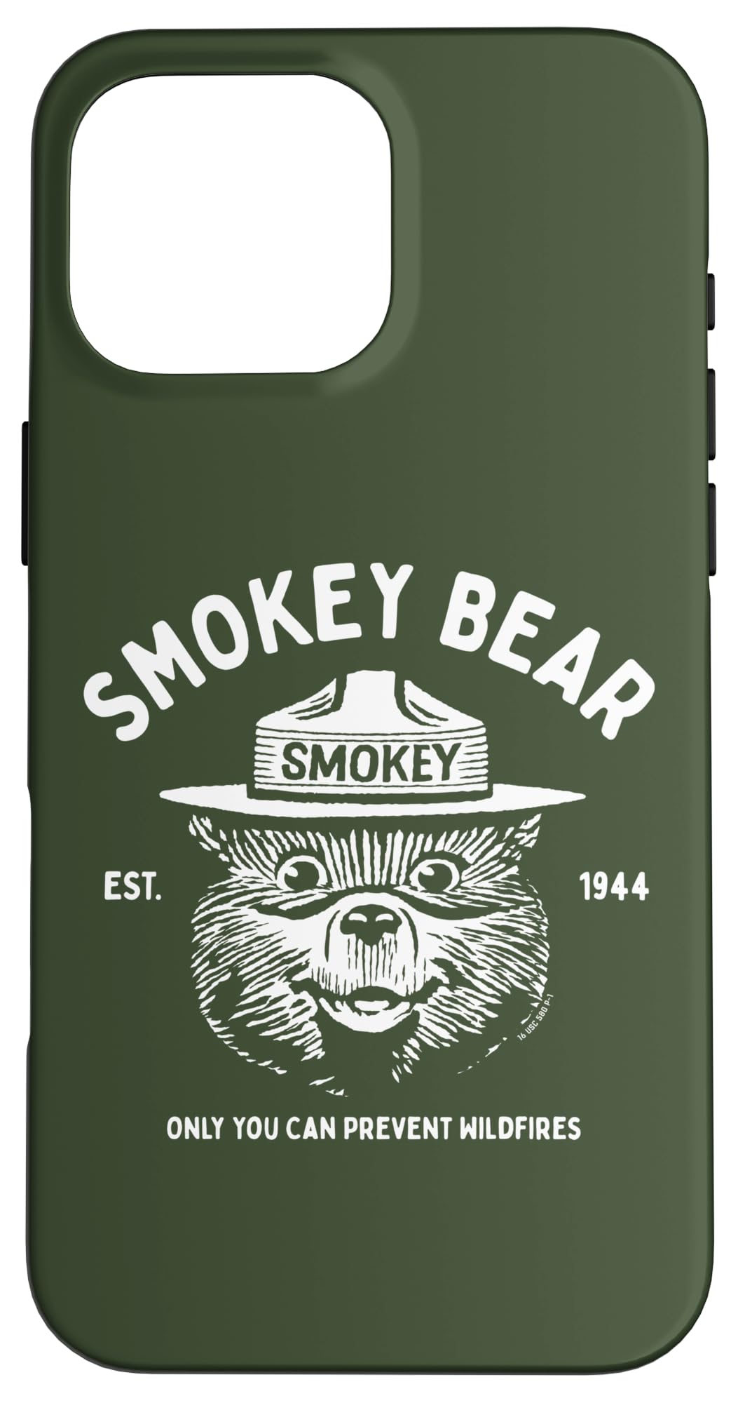 Vintage Smokey Bear Logo Only You Can Prevent Wildfires Case for iPhone 16 Pro Max
