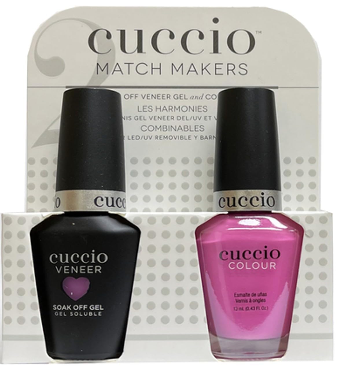 Cuccio MM1313 Veneer Gel Polish and Professional Lacquer Match Maker 13 ml, 2-Piece Set, Take on Me