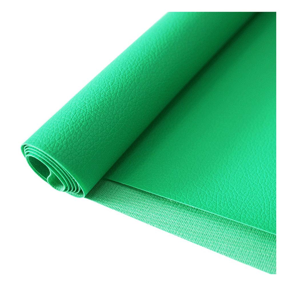 Cuir écologique d'ameublement vert texturé haut de gamme 138 cm pour finitions luxe