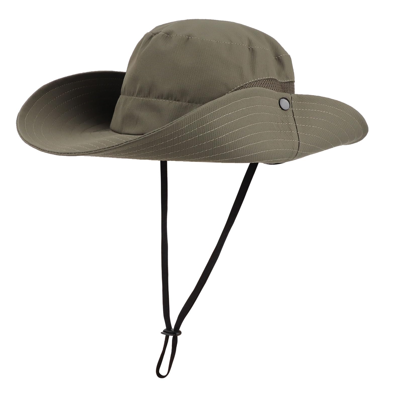 DRESHOW Donna Sole Cappello All'aperto UV Protezione Cappello Maglia Pieghevole Tesa Larga Pesca Coda di Cavallo Spiaggia Secchiello Cappelli