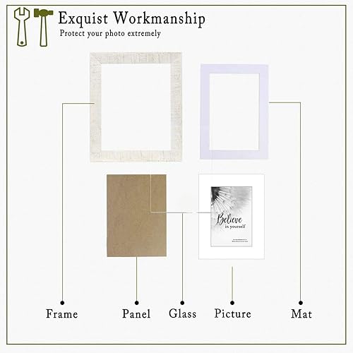 Miniatura 5 de Scholartree - Marco de fotos rústico de madera para mesa o montaje en pared.