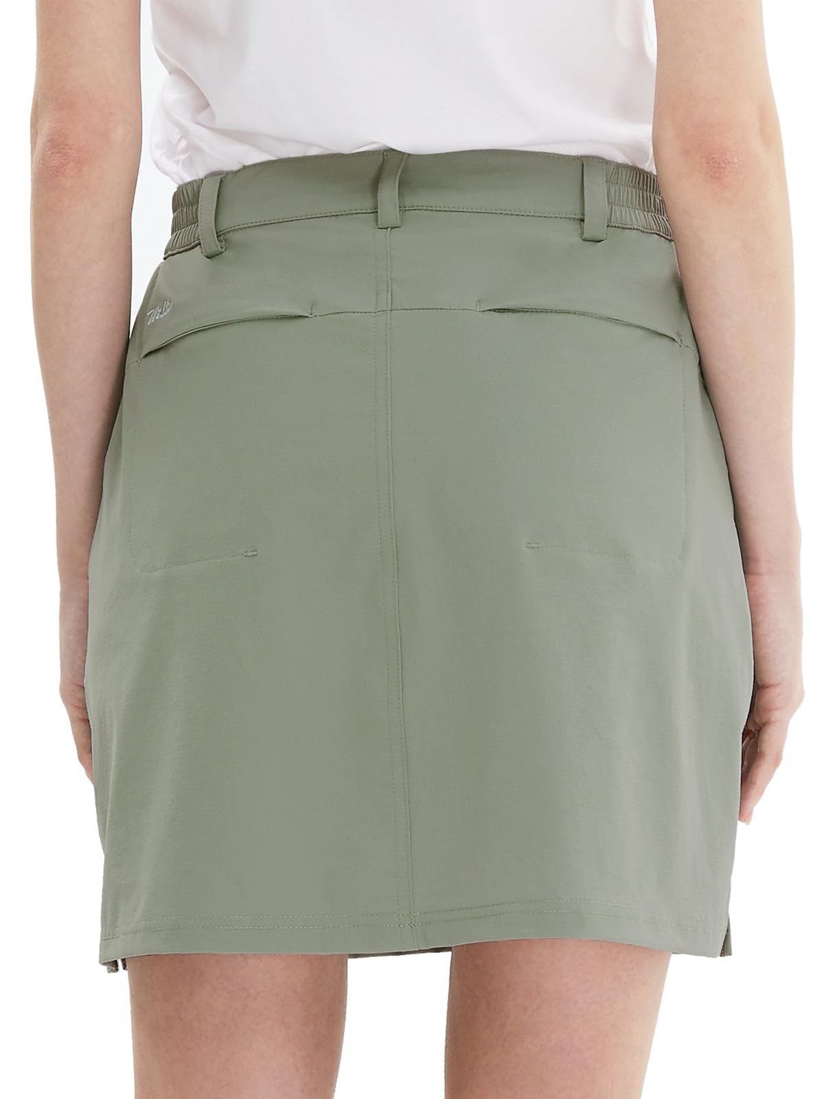 WILLIT Damen Skort Sportrock Golfrock Freizeit UPF 50+ Schnelltrockner Outdoor Wandern mit Taschen