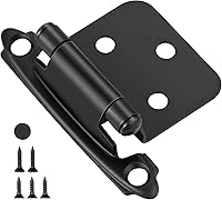 Vista 9 de Bisagras de níquel satinado para cocina, 10 pares de bisagras de puerta de gabinete de níquel cepillado de 2-1/8 pulgadas, bisagras de puerta