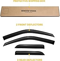 Vista 221 de Visera de ventana para Chevy Silverado 1500/GMC Sierra 1500/Avalanche/Suburban Crew Cab 2007-2013, protectores de lluvia, deflector de ventilación