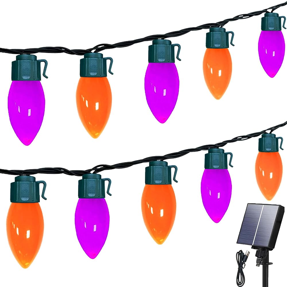 HSXLXSC Solar Halloween Lights