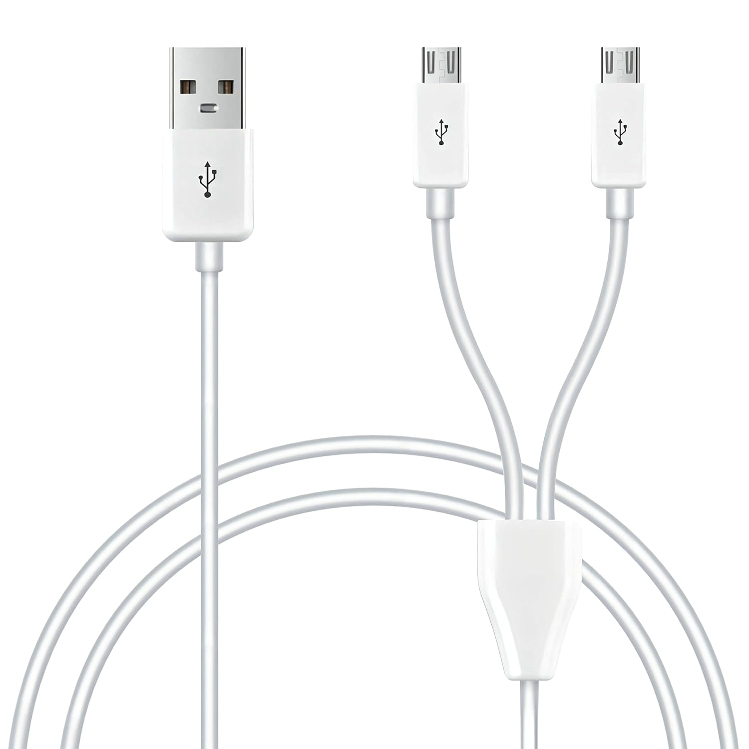 GELRHONR USB to Micro USB Splitter Cable,2 in 1 Micro USB cable,USB 2.0