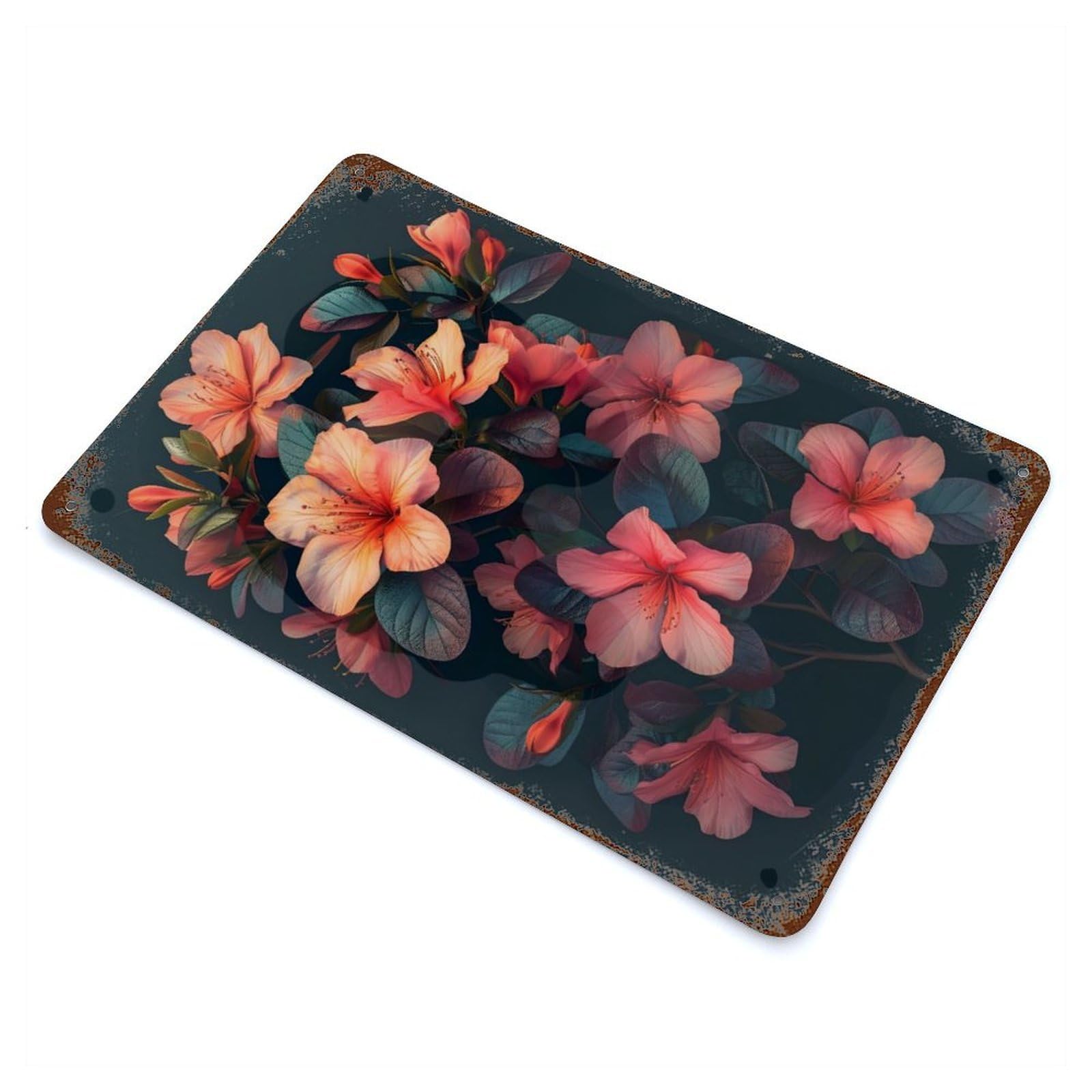 Aged Metal Wall Plaque 11.8"x7.9", Old School Wall Decor for Garage, Bar And Workshop Decor