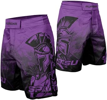 Spartan Mens Jiu Jitsu Shorts High Performance MMA Fight Shorts for No-Gi BJJ Wrestling and Martial Arts