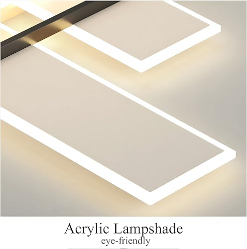 Miniatura 6 de Lámpara de techo LED de lujo de 6 luces, lámpara de techo regulable de 110 W con control remoto, hierro + luces de techo acrílicas para dormitorio,